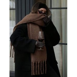 &Eacute;charpe d'hiver femmes de luxe automne hiver &eacute;charpe en cachemire &eacute;paissi chaud ch&acirc;le classique