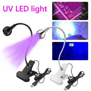 3W LED lumi&egrave;re ultraviolette 4 luminosit&eacute; variable lampe de bureau Flexible col de cygne lumi&egrave;re