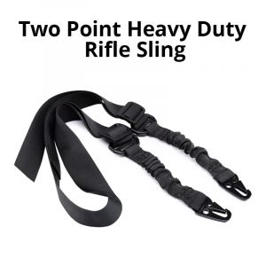 DulTwo-Sangle de ceinture de fusil en nylon durable, &eacute;lingue rapide pour la chasse en plein air,