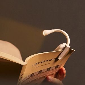 Mini lampe de livre LED 3 couleurs, Protection des yeux, Clip réglable 360 °   Lampe d'étude à rabat
