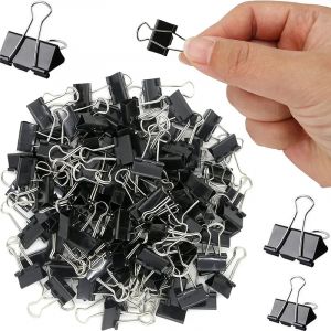 Clips de reliure pliables en m&eacute;tal, 5 &agrave; 30 pi&egrave;ces, petite pince &agrave; papier 15/19/25/32/41/51mm, Clip