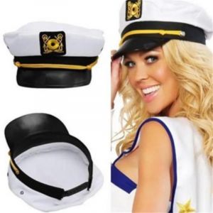 Chapeaux militaires de Yacht pour adultes, bateau à sauter, Costume de capitaine de marin, casquette