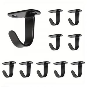 Crochets de plafond mont&eacute;s &agrave; vis en acier inoxydable, 5 pi&egrave;ces, serviette sous-&eacute;tag&egrave;re, cintre