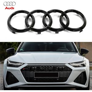 Autocollant d'emblème de calandre de capot avant de voiture, logo à 4 anneaux, Audi Sline A4, B8,