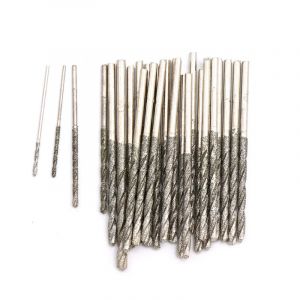 0.8mm 1mm 1.2mm 1.5mm 1.8mm 2mm 2.5mm 3mm pointe revêtue de diamant foret hélicoïdal pour verre