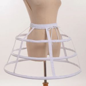 Filles 3 cerceaux Crinoline Cage agitation jupon femmes sacoche réglable pour robe