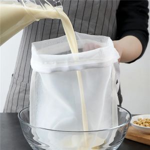 Sacs filtrants en Nylon, passoire à lait végétal, tamis de vidange, filtre à thé, sac en filet,