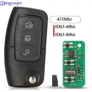 Jingyuqin voiture télécommande porte-clés ASK 433Mhz pour Ford Fiesta Focus 2 Ecosport Kuga Escape C