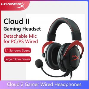 HyperX Cloud II casque de jeu Hi-Fi 7.1 son Surround/micro détachable/carte son USB pour PC PS Cloud
