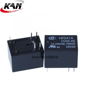 Hongfa – relais HFD41A / 12VDC-HS 5 pieds 1A240VAC, 10 pièces, livraison gratuite