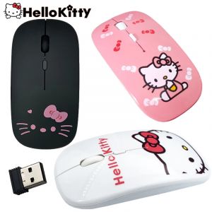 Souris sans fil Hello Kitty souris Bluetooth Kawaii souris de jeu silencieuse Ultra-mince souris USB