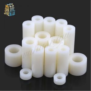 50pcs M3 M4 M5 M6 blanc Nylon ABS entretoise Non filetée ronde creuse entretoise rondelle ID 3mm4mm