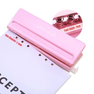 Perforateur de bureau réglable à 6 trous, pour planificateur de produits laitiers A4 A5 A6 B7,