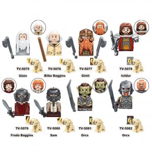 TV6410 MOC chevalier médiéval soldat briques guerrier Orc armure casque bouclier Mini figurines