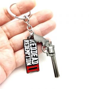 Jeu vidéo Red Dead Redemption 2 porte-clés Cosplay jeu figurines pistolet porte-clés Llaveros