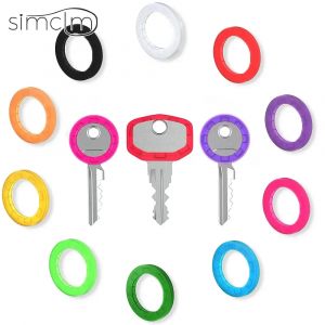 10 couleurs couvre-clés pour clés de maison creux multicolore en caoutchouc porte-clés accessoires