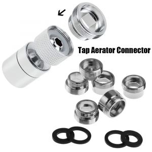 Connecteur d'aérateur de robinet en métal avec joint, filetage intérieur extérieur, adaptateur