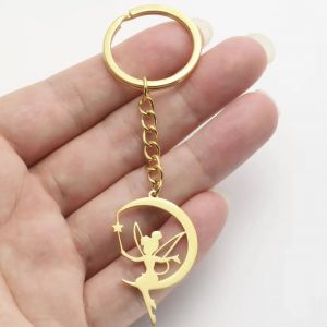 VASSAGO-Porte-clés pendentif fée clochette princesse Wendy, carillon ange lutin nickel é, séparés