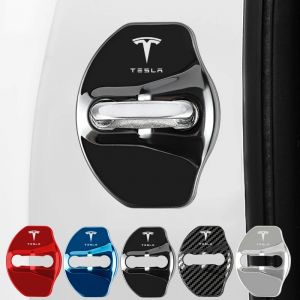 Couvercle de protection pour serrure de porte de voiture en acier inoxydable, 4 pièces, boucle de
