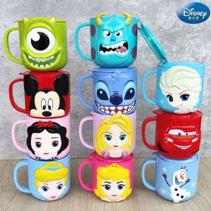 Dessin animé Disney Mickey point enfants tasse avec couvercle tasse à lait congelé Elsa 3D maison