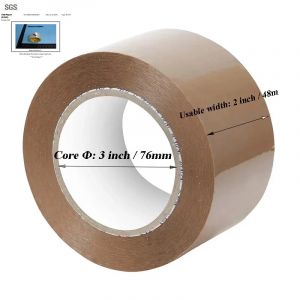 1 Pc 100m/75m Super Bond marron emballage ruban adhésif expédition Carton scellage café collant Buff