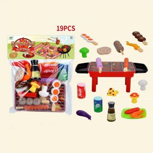 19 Pcs BBQ Barbecue Jouets Famille Jouet Barbecue Stall Paren Enfant Jeu