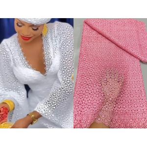 Tissu africain en dentelle Guipure originale, tissu nigérian en dentelle Solubl d'eau de haute