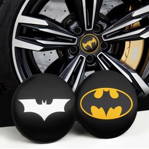 4 pièces 56mm 60mm style de voiture chauve-souris Logo Badge emblème voiture roue Center moyeu