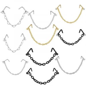 Boucle d'oreille en acier inoxydable pour la décoration de goujon antarctique, double anneau de