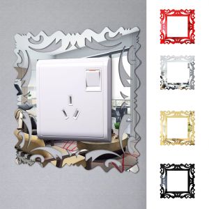 Miroir acrylique interrupteur stickers muraux appartement décoration protecteur pour cadres