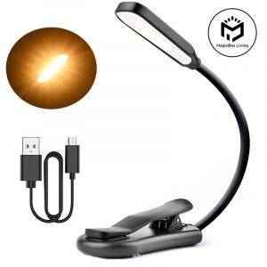 Lampe de lecture Rechargeable &agrave; 7 LED, avec lumi&egrave;re du jour blanche chaude et froide &agrave; 3 niveaux,