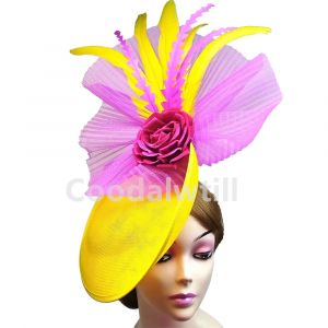 Chapeaux fascinateurs à fleurs pour femmes, casquette de boîte à pilules élégante pour dames,