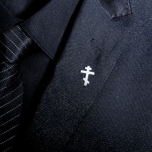 Broche croix orthodoxe en acier inoxydable, symbole de catholicisme, foi de jésus, collier de
