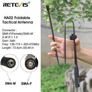 Retevis HA02 antenne tactique pliable SMA-F/M antenne talkie-walkie pour Baofeng UV 5R BF888S pour