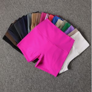 Couleur unie femmes Fitness Sport court taille haute Yoga court Legging vélo doux Squatting preuve