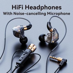 Casque filaire karaoké HiFi avec micro, casque de chant et de vie, 3.5mm, AUX, rapBass, écouteur