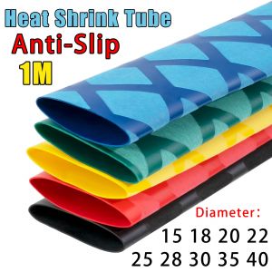 Tube thermorétractable antidérapant pour canne à pêche ou isolation électrique, 5 couleurs, 1M,