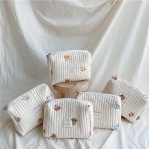 Sac à couches Portable pour poussette, caddie matelassé pour bébé, organisateur brodé, sacs pour