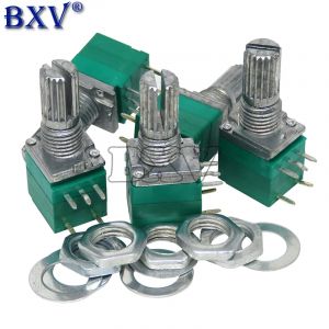 Potentiomètre RV097NS 5K 10K 20K 50K 100K 500K B5K avec interrupteur Audio, arbre à 5 broches,