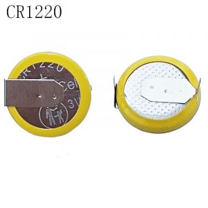 2 PCS/LOT CR1220 1220 avec pied à souder pile bouton batterie au lithium bonne qualité