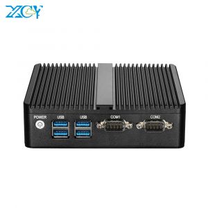 XCY-Mini PC Windows Linux, Intel Celeron J4125, Fa&ccedil;ades Core, 2x RS232, Touriste Ethernet, Mini