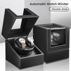 Remontoir de montre double pour montres automatiques remontoir de montre automatique boîte en cuir