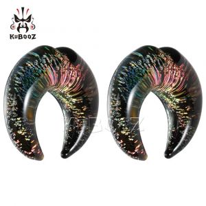 Vente chaude coloré croissant Piercing bouchons d'oreille extenseurs boucle d'oreille civières