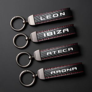Porte-cl&eacute;s de voiture en cuir PU, accessoires automobiles pour Seat Leon Ibiza Ateca Arona Cordoba