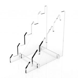 Présentoir de couteaux à 5 fentes pour Camping, support de rangement de couteaux transparents en