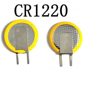 Couteau gauche CR1220 1220, pile bouton pliante négative, broche de soudage verticale 3V 2 broches,