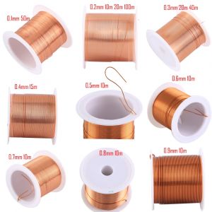 Bobine de cuivre Wire0.1mm 0.2mm 0.3mm 0.4mm 0.5mm 0.6mm 0.7mm 0.8mm 1.20mmCable fil de cuivre fil