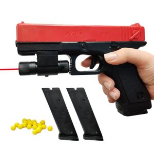 Magazine inférieur G17 avec pistolet jouet Laser, chargement manuel, pistolet à balles souples en