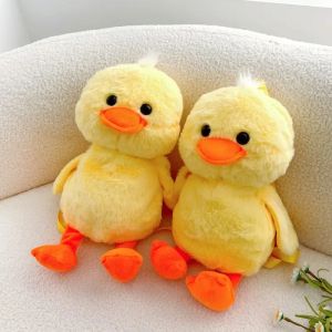 Petit sac &agrave; dos en peluche canard jaune de 33cm, Animal en peluche Kawaii, sac de dessin anim&eacute;