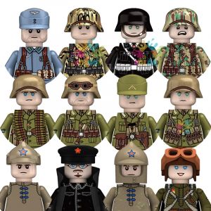 Jouets pour enfants WW2 blocs de construction de l'armée militaire US soviétique chine royaume-uni